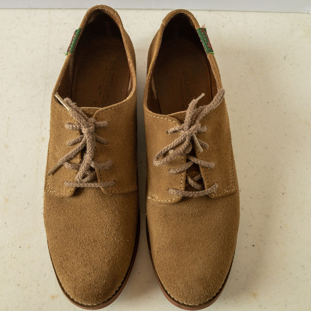 G.H. Bass & Co. Tan Suede Women's Lace-Up Oxfords